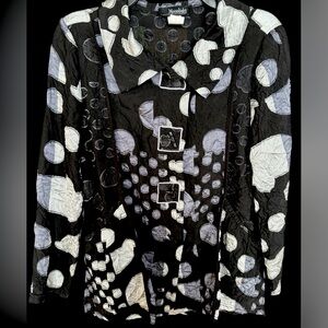 MOONLIGHT POLKA DOT JACKET SILVER/GREY/ BLACK
